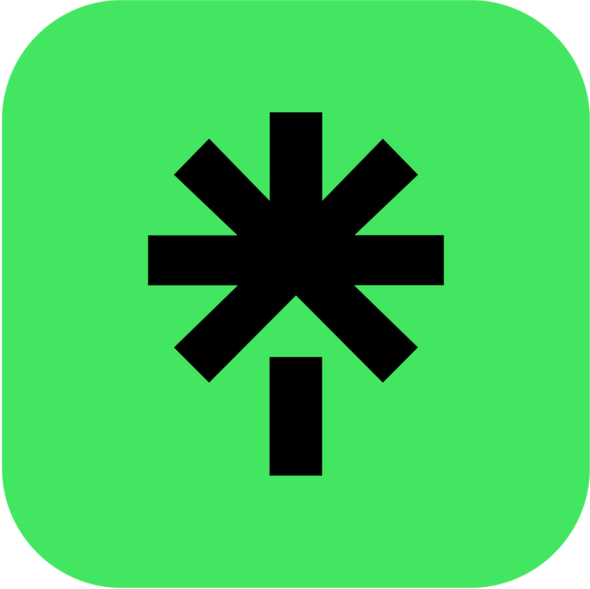 A green square icon featuring a black asterisk symbol in the center.